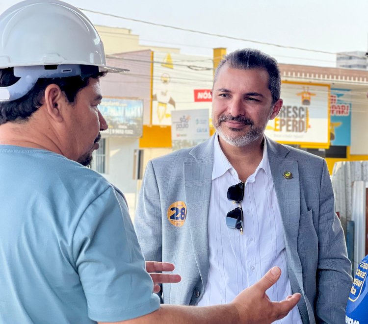 João Pinheiro recebe apoio de Fernando Shimizu em visita à FAIP e ao novo shopping de Marília