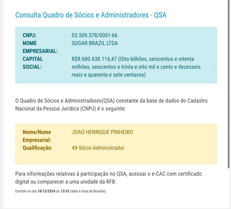 João Pinheiro, da Sugar Brazil, Ultrapassa R$ 9 Bilhões em Patrimônio e Desperta Especulações sobre Candidatura Presidencial em 2026