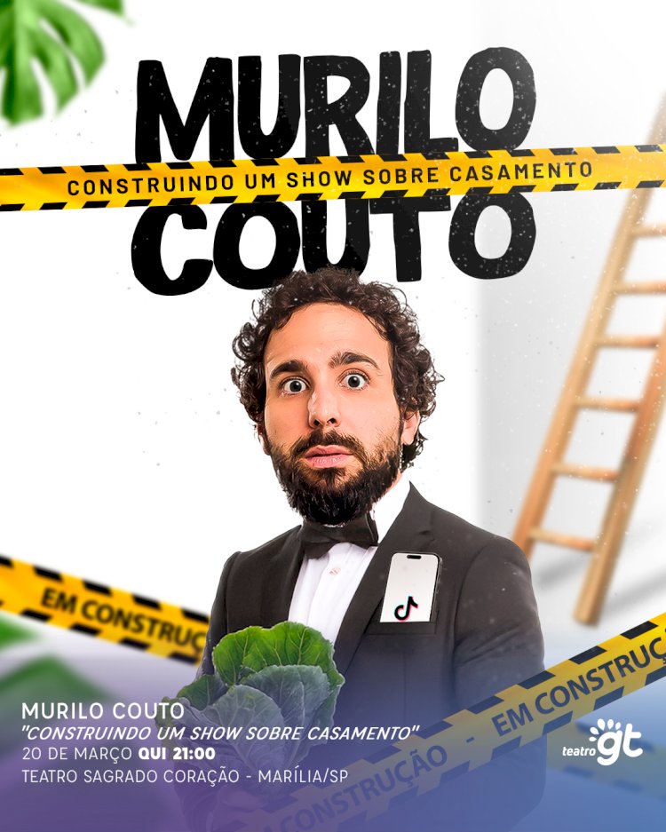 Stand Up! Murilo Couto se apresenta nesta quinta-feira em Marília