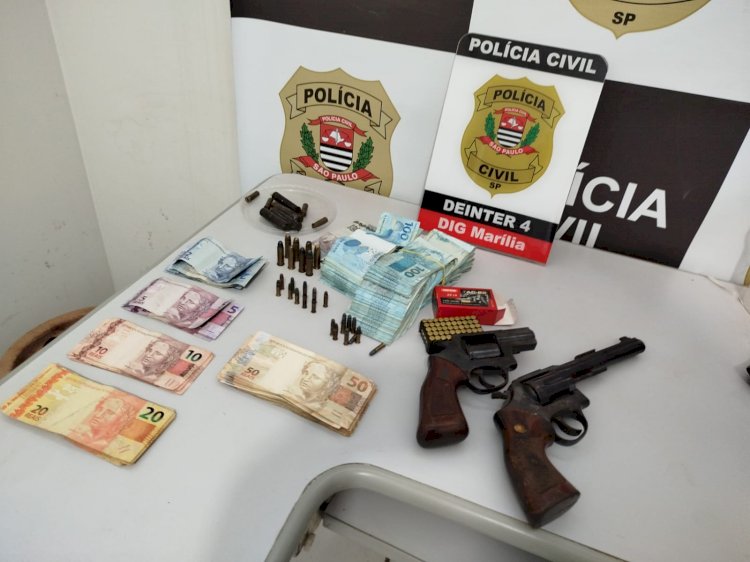 Polícia Civil prende homem com armas e R$ 30 mil em Marília
